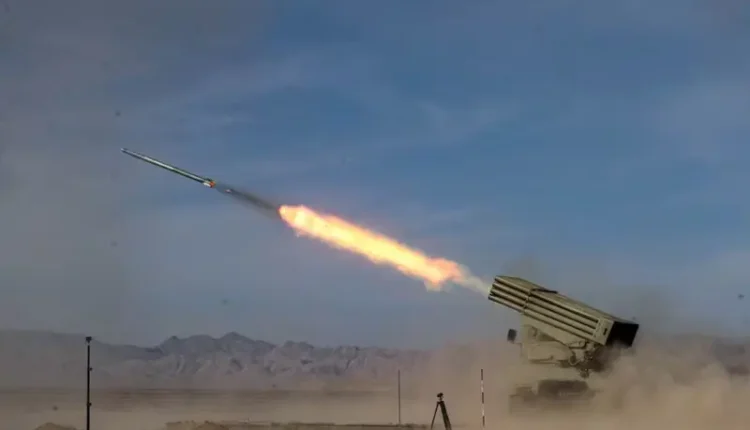 An Iranian missile is launched during a military exercise in Isfahan, central Iran, in 2023.