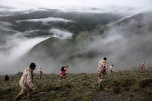 The top officials were found dead at the site of a helicopter crash on Monday after an hourslong search through a foggy, mountainous region. (AP/Moj News Agency)