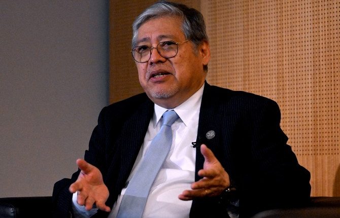 Philippines’ Foreign Secretary Enrique Manalo speaks to AFP during an interview in Melbourne on March 4, 2024. (AFP)