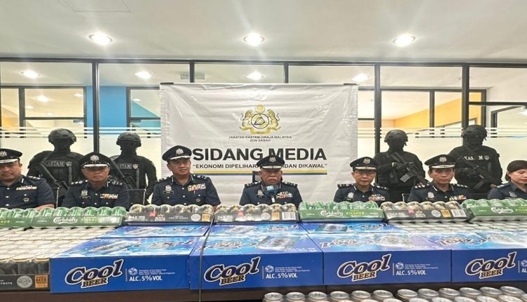 Sabah Customs seize 2,500 cartons of liquor smuggled from Labuan