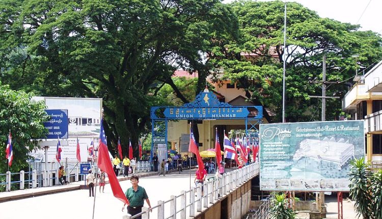 The borders between Myanmar and Thailand were closed, trapping hundreds of trucks