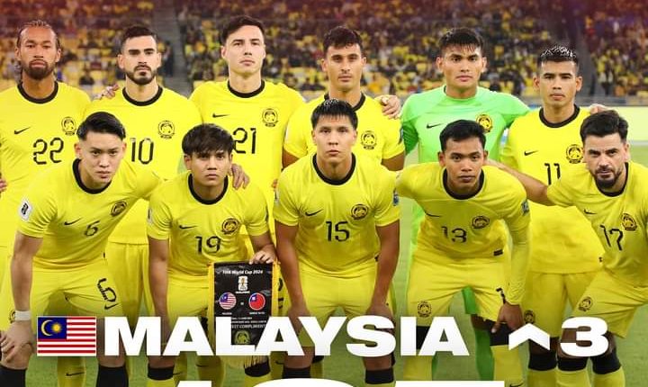 Harimau Malaya jumps to 135th in the Fifa world rankings
