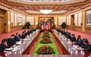 Chinese President Xi Jinping meets with Prime Minister of Malaysia Anwar Ibrahim in Beijing, capital of China