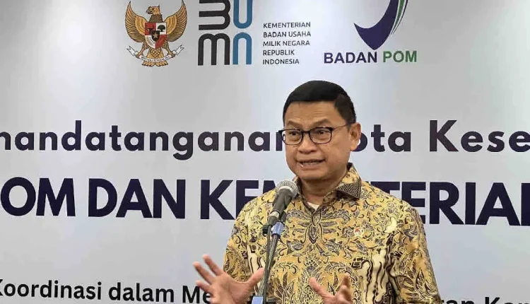 Taruna Ikrarat, head of the Food and Drug Supervisory Agency (BPOM), spoke during a news conference in Jakarta on Tuesday (November 26, 2024), following the signing of a memorandum of agreement between his agency and the State-Owned Enterprises Ministry. ANTARA/Harianto