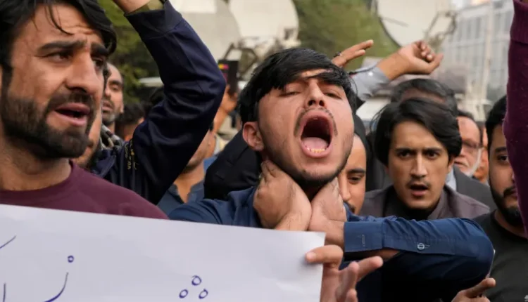 There are protests in Lahore by Shia Muslims against the killing of more than 40 people by shooters who attacked travelers in Kurram district.