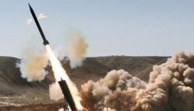 photo of a missile strike by Yemeni forces