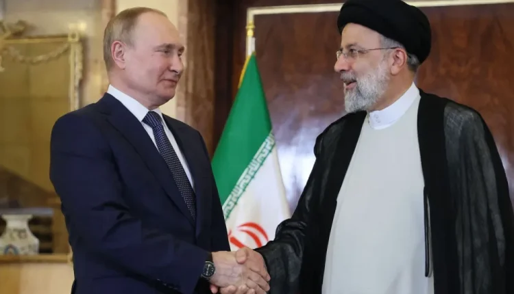 On July 19, 2022, Russian President Vladimir Putin and Iranian President Ebrahim Raisi meet in Tehran.