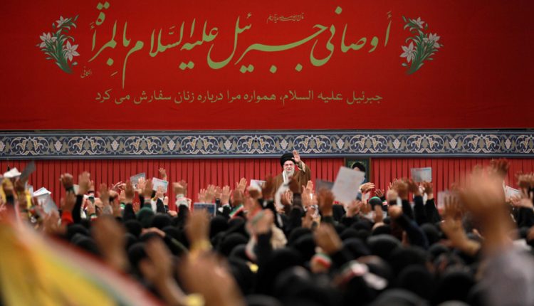 Leader of the Islamic Revolution Ayatollah Seyyed Ali Khamenei meets with a group of women from different walks of life in the Iranian capital of Tehran on December 17, 2024