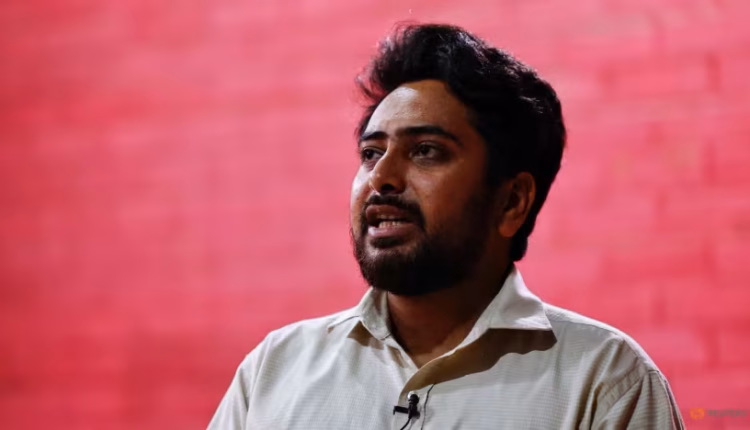 Nahid Islam, one of the coordinators of Students Against Discrimination, who is now in charge of the Ministry of Posts, Telecommunications and Information Technology, speaks at an interview with Reuters at Teacher Student Center (TSC) in Dhaka