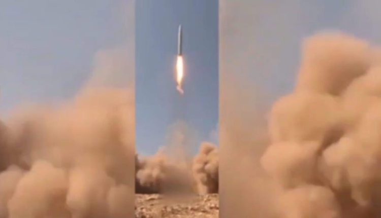 Iranian missile takes off as armed forces launch the tenth phase of Operation True Promise III.